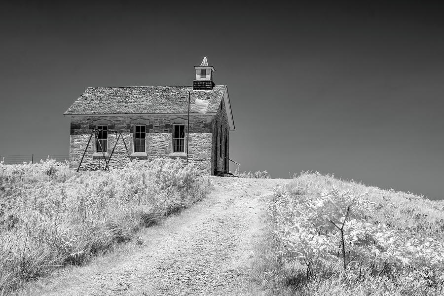 Lower Fox Creek School in Black and White Photograph by James Barber