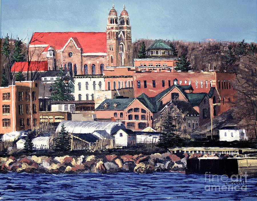 Up Movie Painting - Lower Harbor-Marquette Michigan by Tim Lindquist