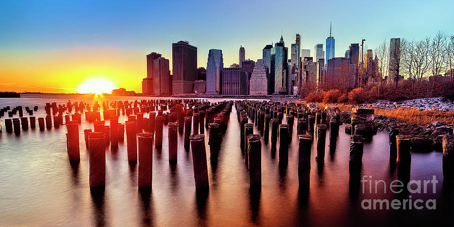 Lower Manhattan Sunset Viewed From Brooklyn, New York City Photograph ...