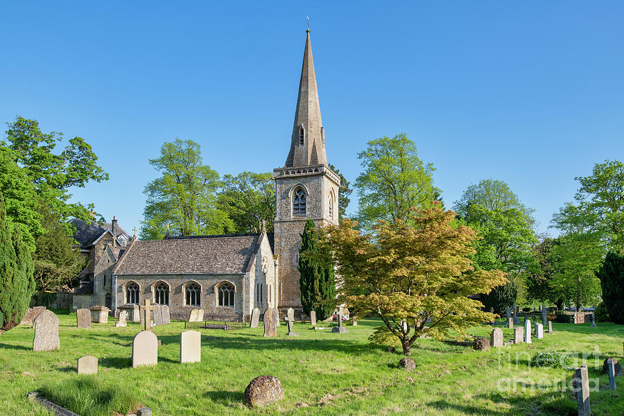 Spring Photograph - Lower Slaughter Church in the Spring by Tim Gainey