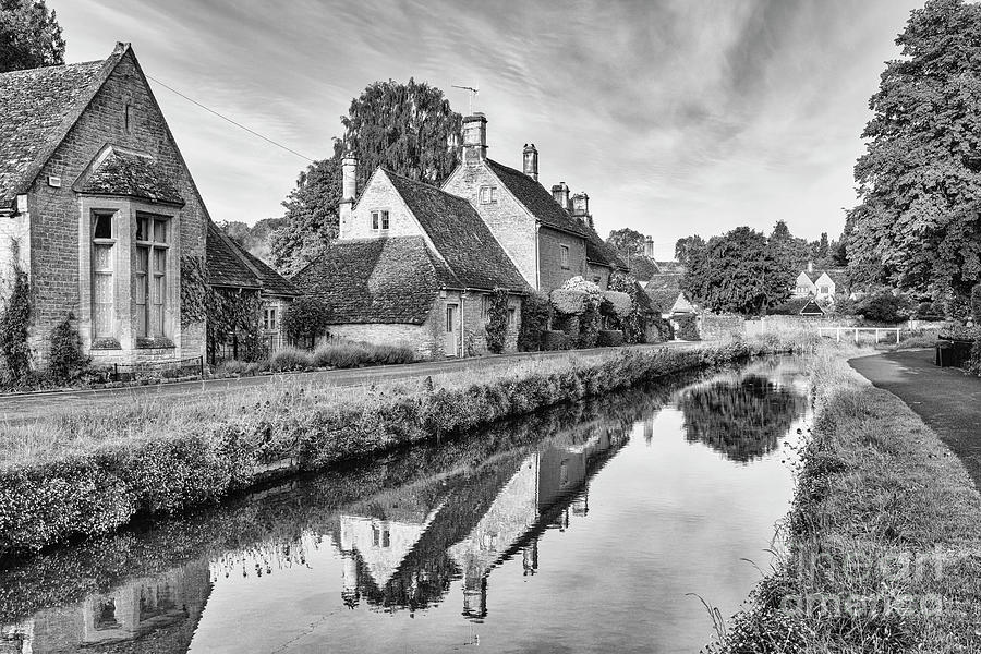 Lower Slaughter Early Morning in June Monochrome Photograph by Tim Gainey