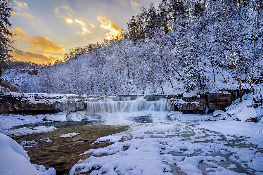 Lower Taughannock Falls In Winter Photograph by Mark Papke