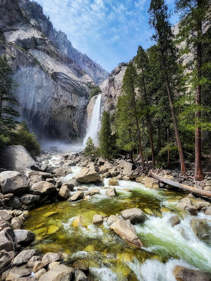 Lower Yosemite Falls California Photograph by John A Rodriguez