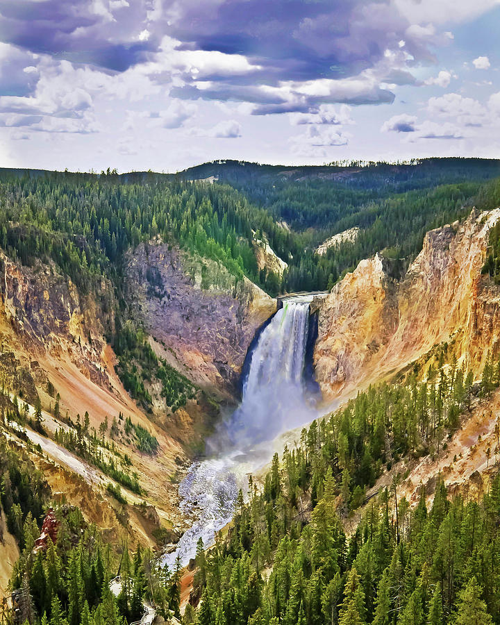 Lowerr Falls Yellowstone River Photograph by Bruce J Barker - Fine Art ...