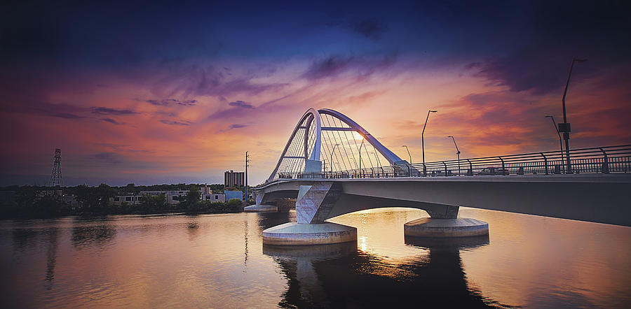 Lowry Bridge Sunset Photograph by Nicole Engstrom