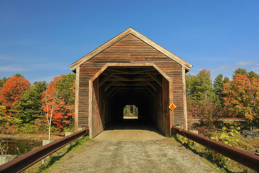 Lows Covered Bridge In Autumn Photograph by Dan Sproul