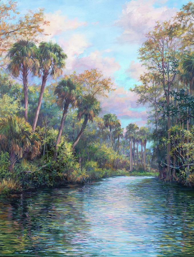 Nature Painting - LOXAHATCHEE RIVER vertical by Laurie Snow Hein