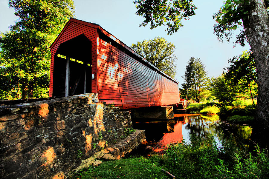 Loys Station Covered Bridge Photograph by Steve Ember