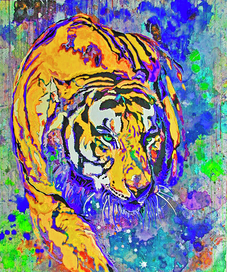 LSU Tiger Painting by Thom MADro