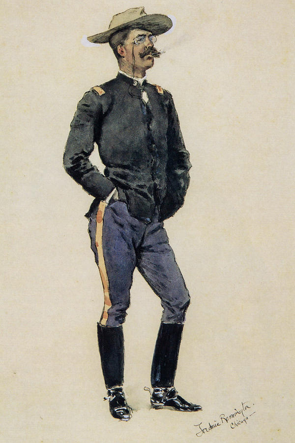 Frederic Remington Drawing - Lt Hardie by Frederic Remington