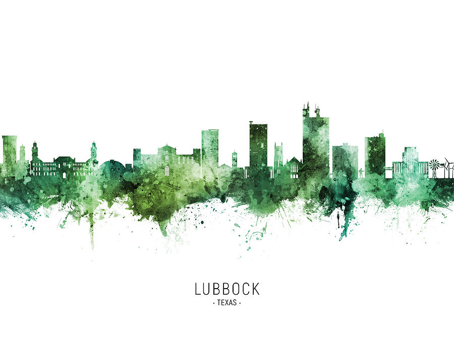 Lubbock Texas Skyline #65 Digital Art by Michael Tompsett
