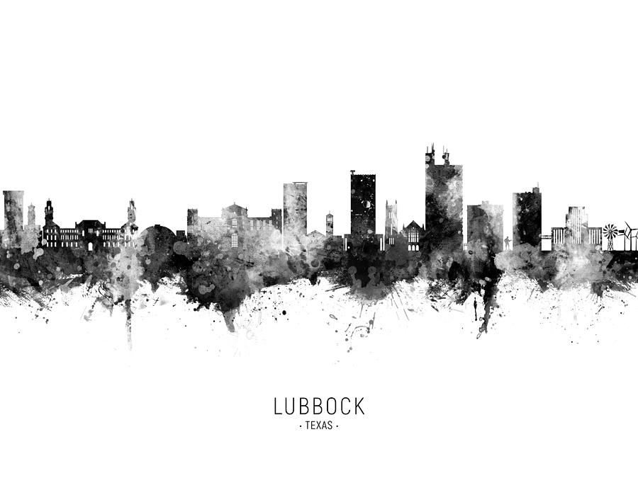 Lubbock Texas Skyline #80 Digital Art by Michael Tompsett