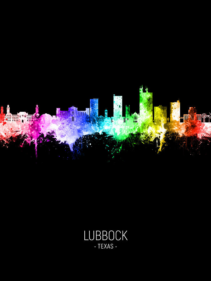 Lubbock Texas Skyline #92 Digital Art by Michael Tompsett