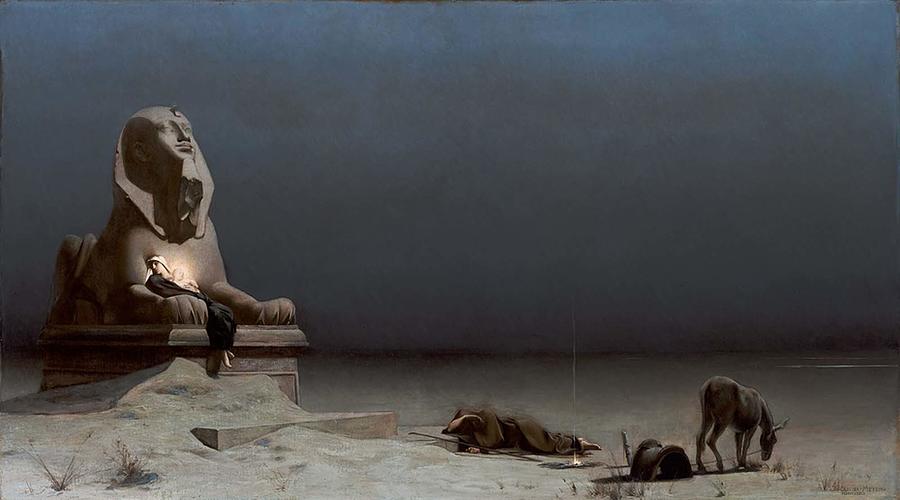 Luc-Olivier Merson - Rest on the Flight into Egypt Painting by Les Classics