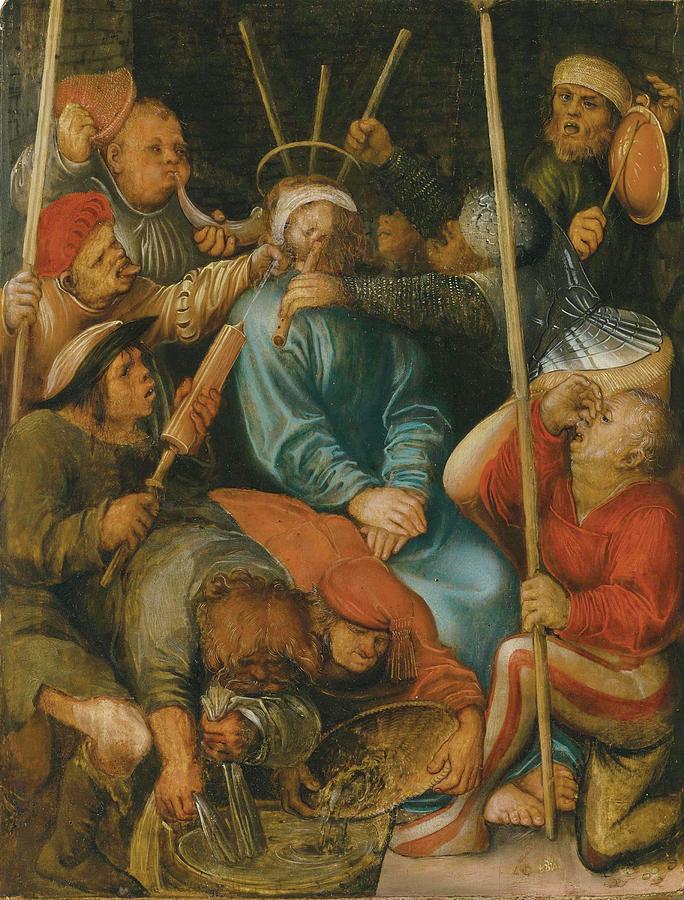 Lucas Cranach I Kronach 1472-1553 Weimar The Mocking of Christ Painting ...