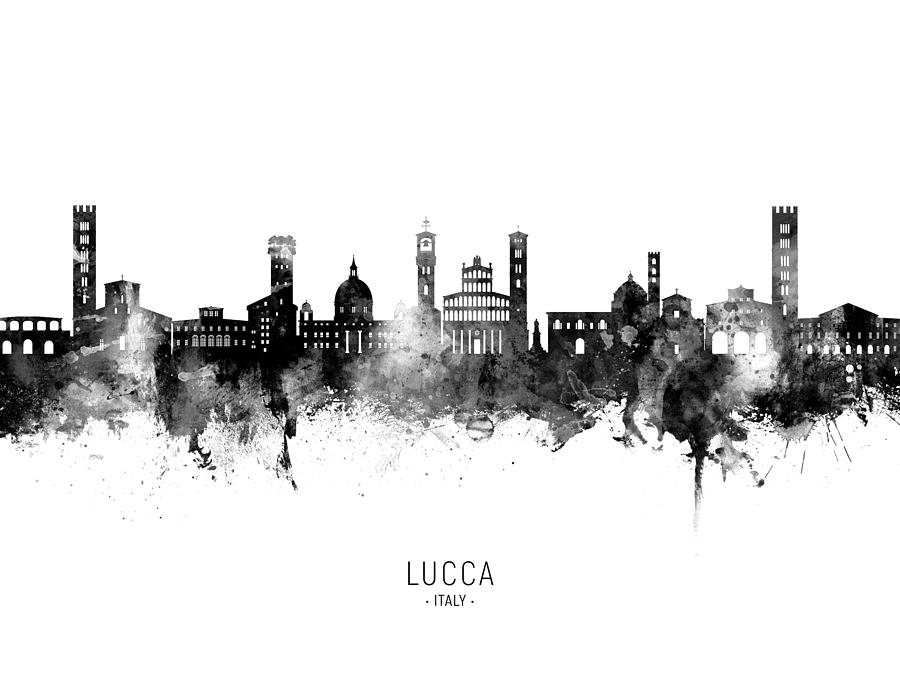 Lucca Italy Skyline #08 Digital Art by Michael Tompsett