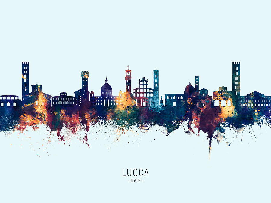 Lucca Italy Skyline #10 Digital Art by Michael Tompsett