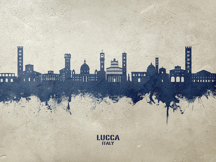 Lucca Italy Skyline #18 Digital Art by Michael Tompsett