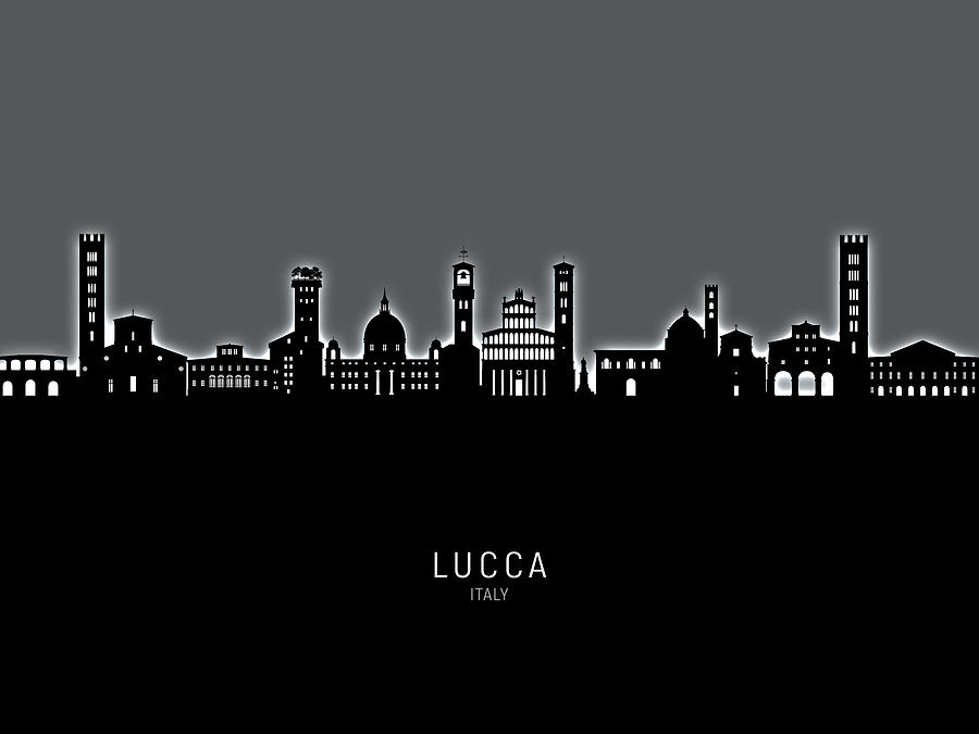 Lucca Italy Skyline #21 Digital Art by Michael Tompsett