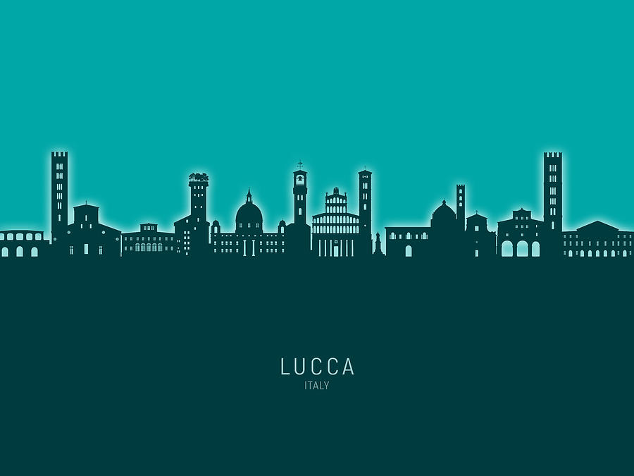 Lucca Italy Skyline #22 Digital Art by Michael Tompsett