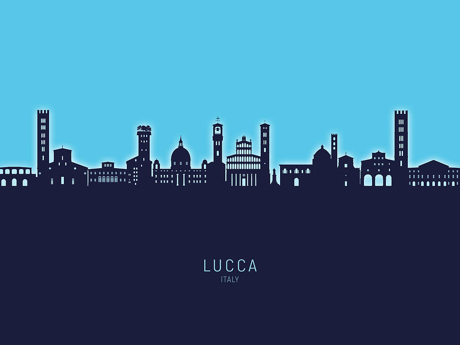 Lucca Italy Skyline #23 Digital Art by Michael Tompsett