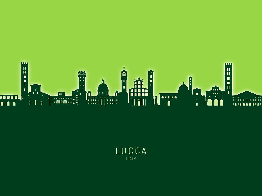 Lucca Italy Skyline #24 Digital Art by Michael Tompsett