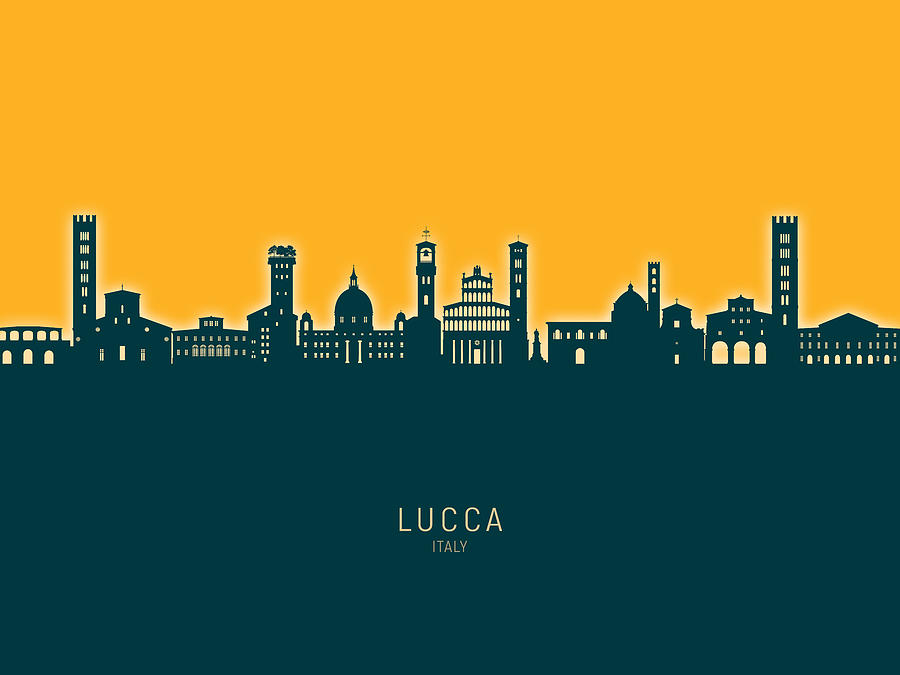 Lucca Italy Skyline #27 Digital Art by Michael Tompsett