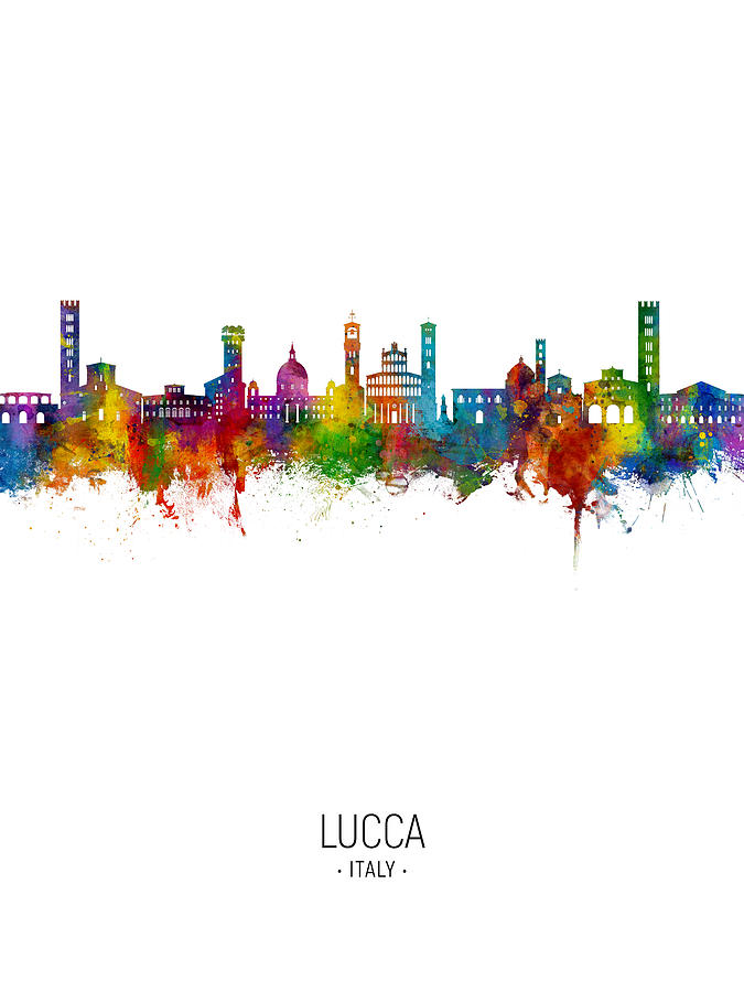 Lucca Italy Skyline #29 Digital Art by Michael Tompsett