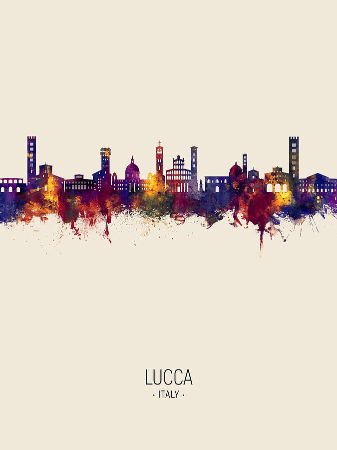 Lucca Italy Skyline #30 Digital Art by Michael Tompsett