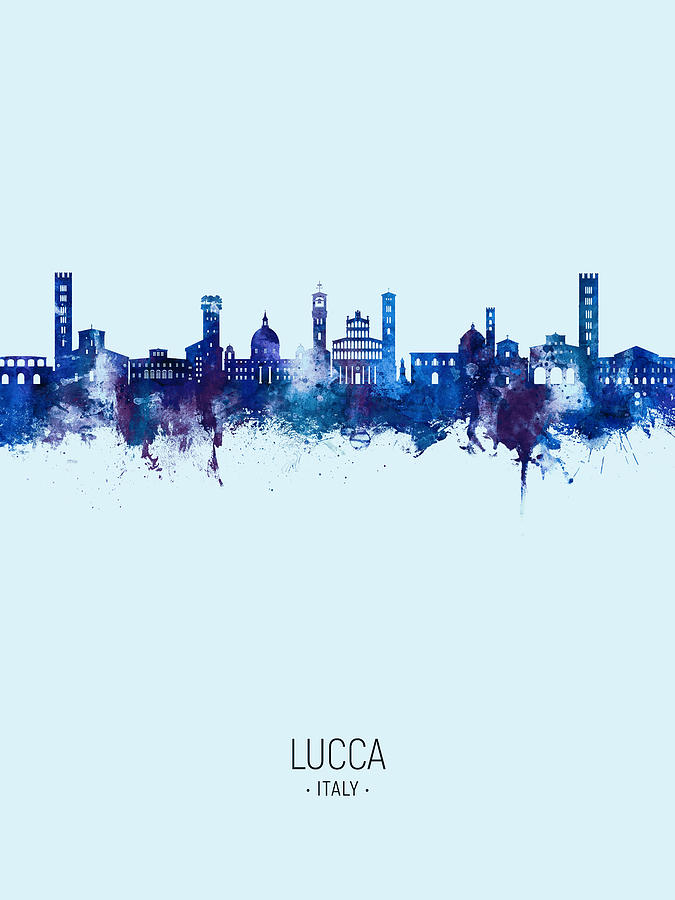 Lucca Italy Skyline #31 Digital Art by Michael Tompsett
