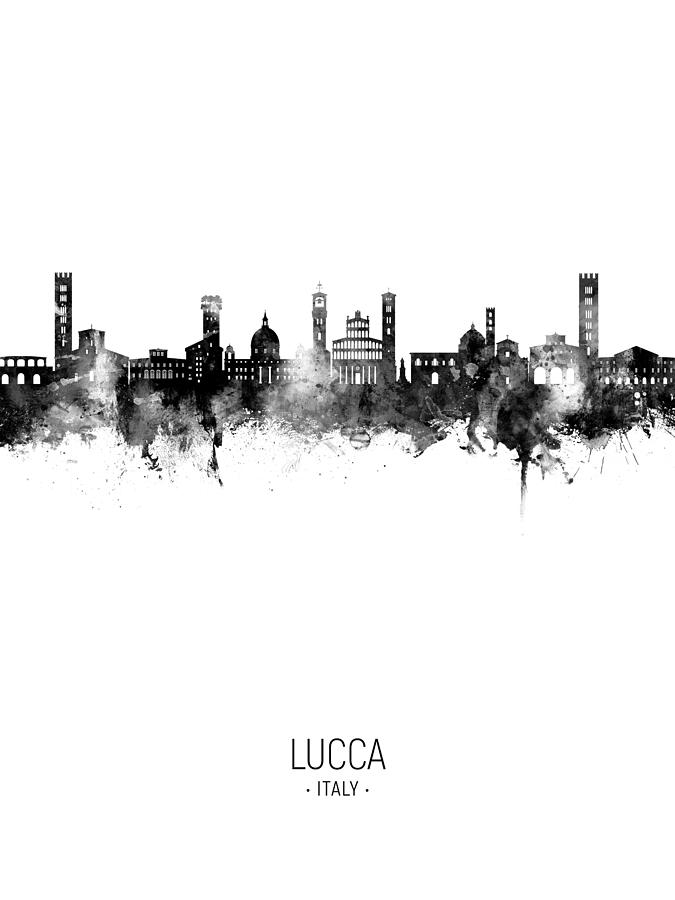 Lucca Italy Skyline #33 Digital Art by Michael Tompsett