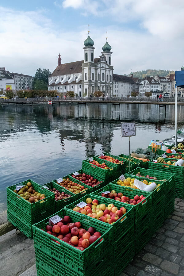 Lucerne Switzerland Farmers Market Photograph by Mary Lee Dereske