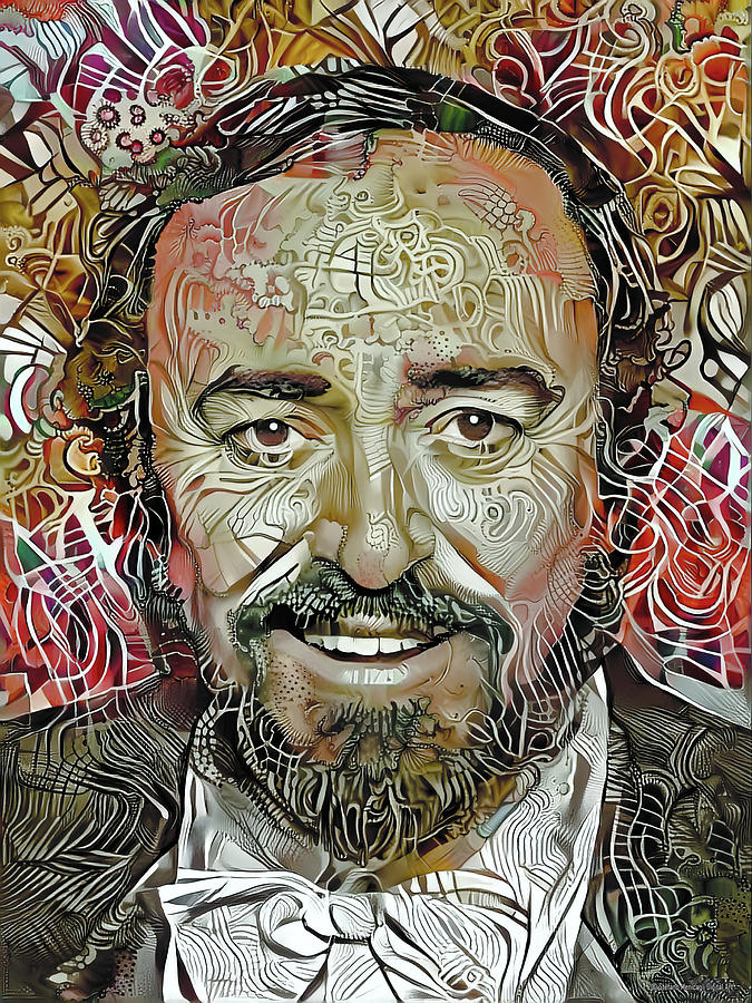 Luciano Pavarotti 1a Digital Art by Stefano Menicagli