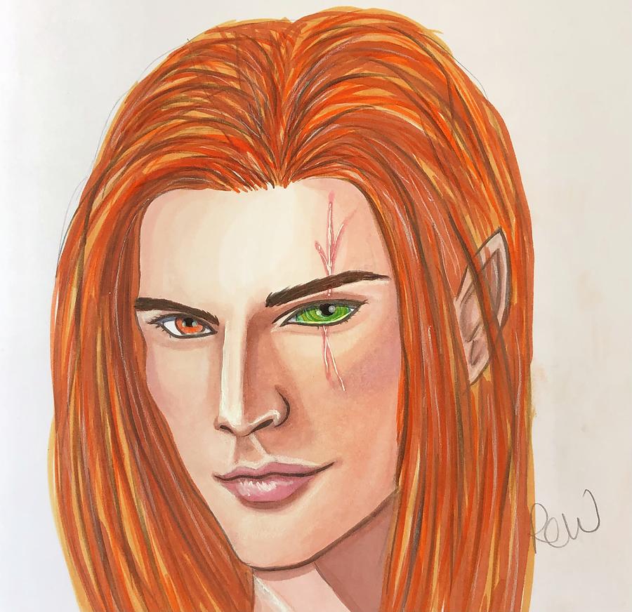 Lucien Drawing by Rebecca Wood
