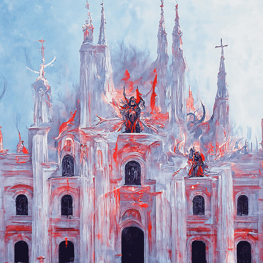 Lucifer Palace in Hell, 01 Painting by AM FineArtPrints