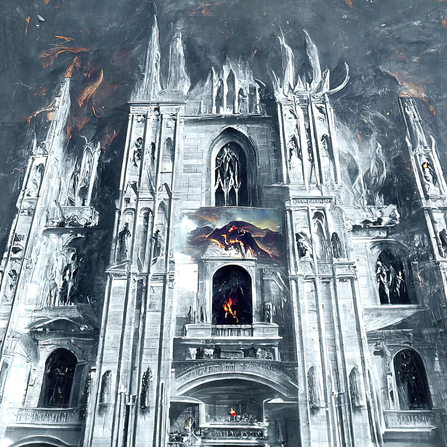 Lucifer Palace in Hell, 02 Painting by AM FineArtPrints