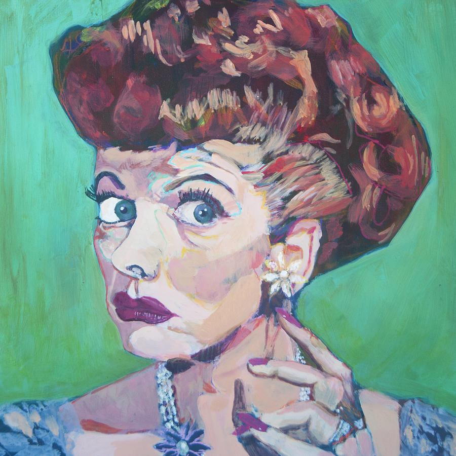 Lucille Ball Painting by Lowki Sapfoot - Fine Art America