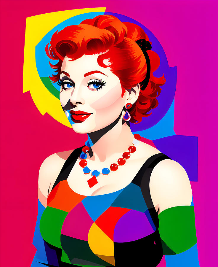 Lucille Ball Pop Art Digital Art by Robert Lancione - Fine Art America