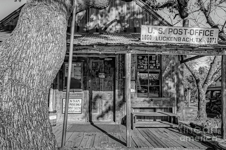 Luckenbach General Store BW 2  Photograph by Bee Creek Photography - Tod and Cynthia