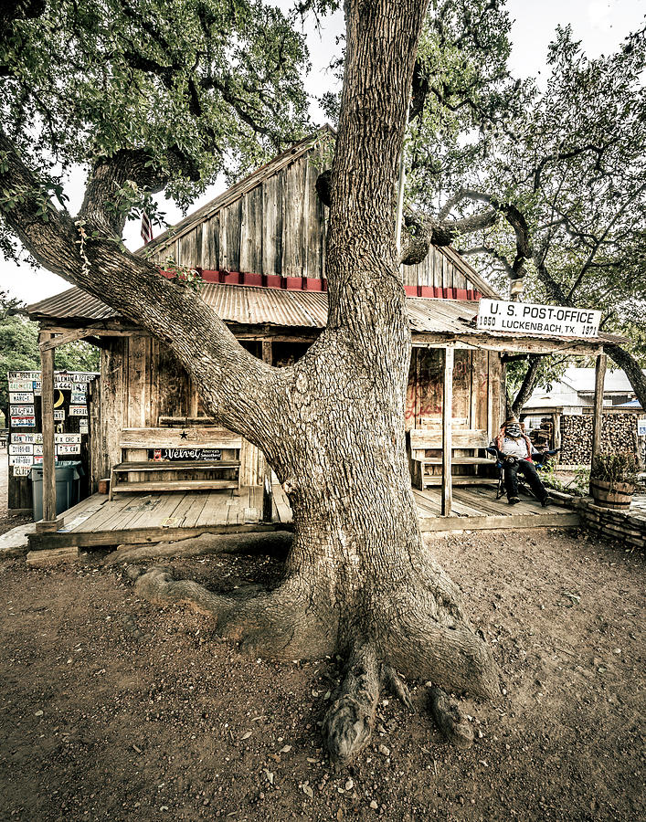 Luckenbach, Texas, post office and general store Photograph by Andy Crawford