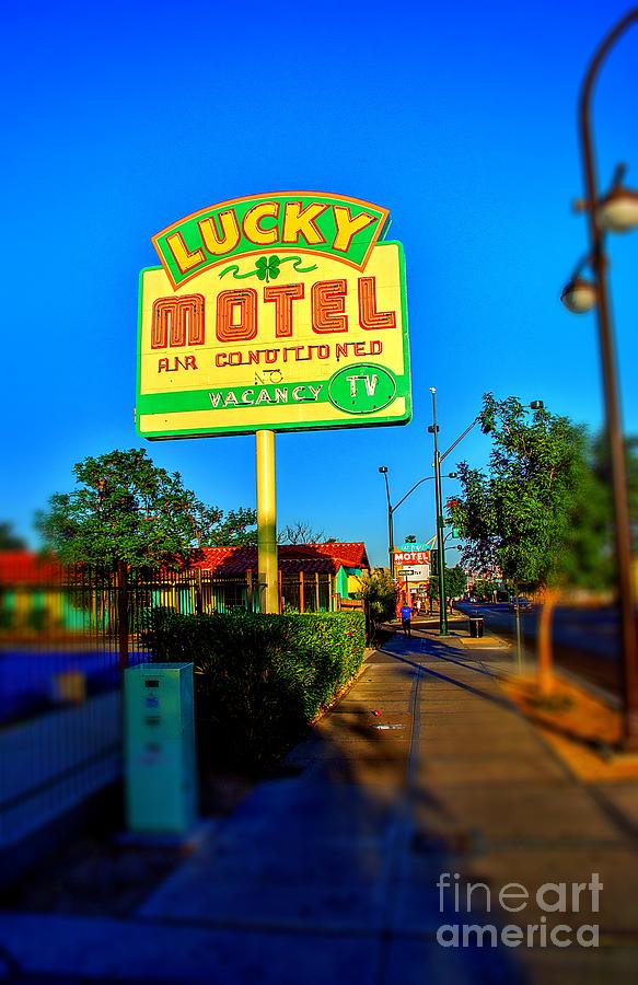 Lucky Motel Photograph by Rodney Lee Williams