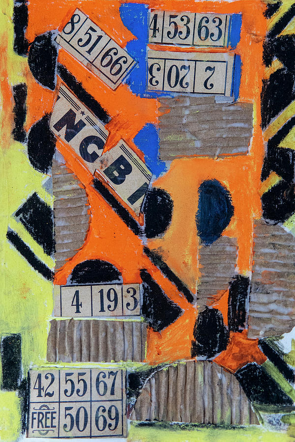 Lucky Numbers Bingo maybe  Mixed Media by Cathy Anderson