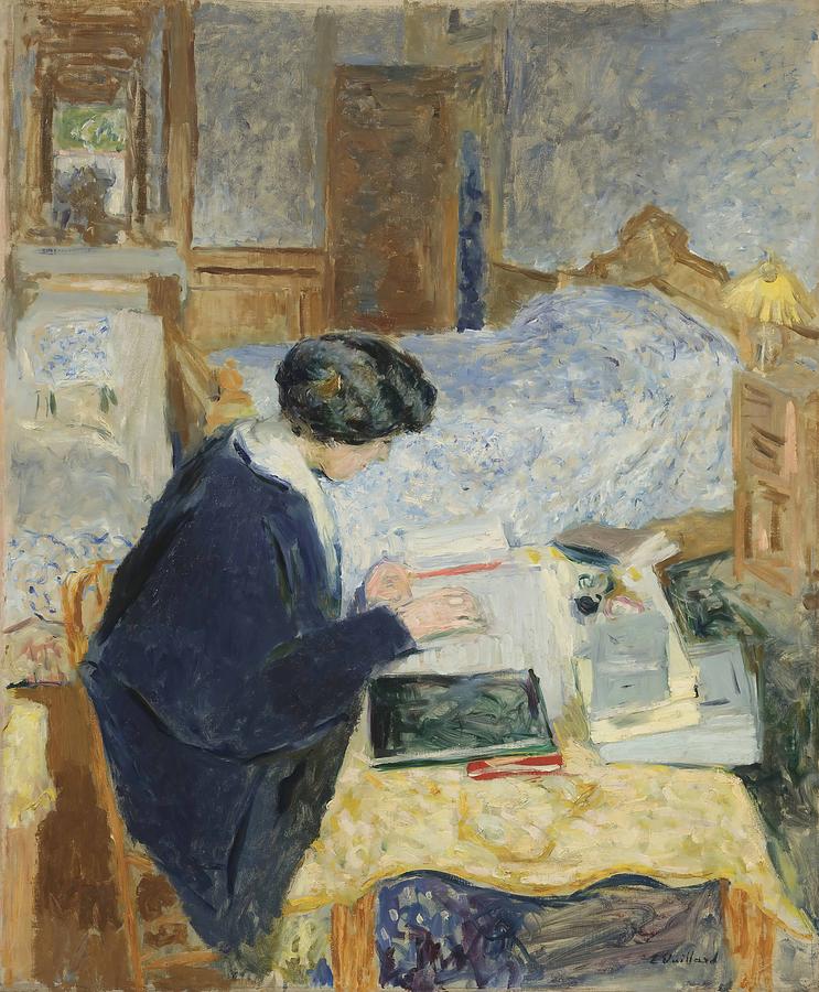 Edouard Painting - Lucy Hessel Reading  Lucy Hessel IIsant   by Edouard Villuard