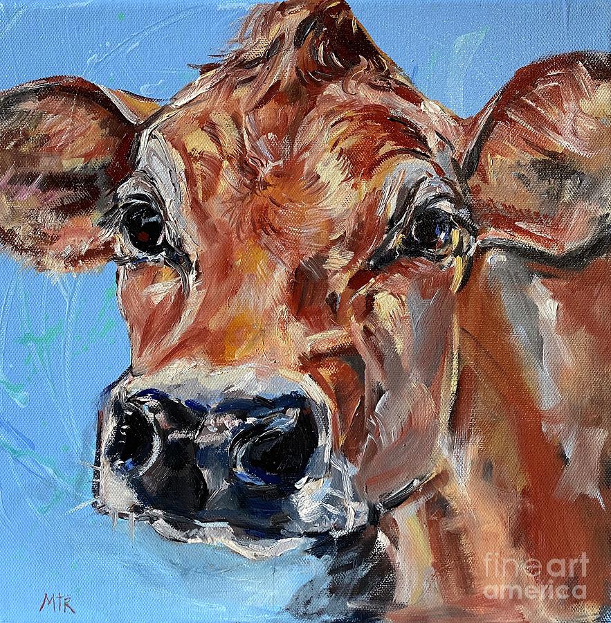 Lucy the Cow Painting by Maria Reichert - Pixels