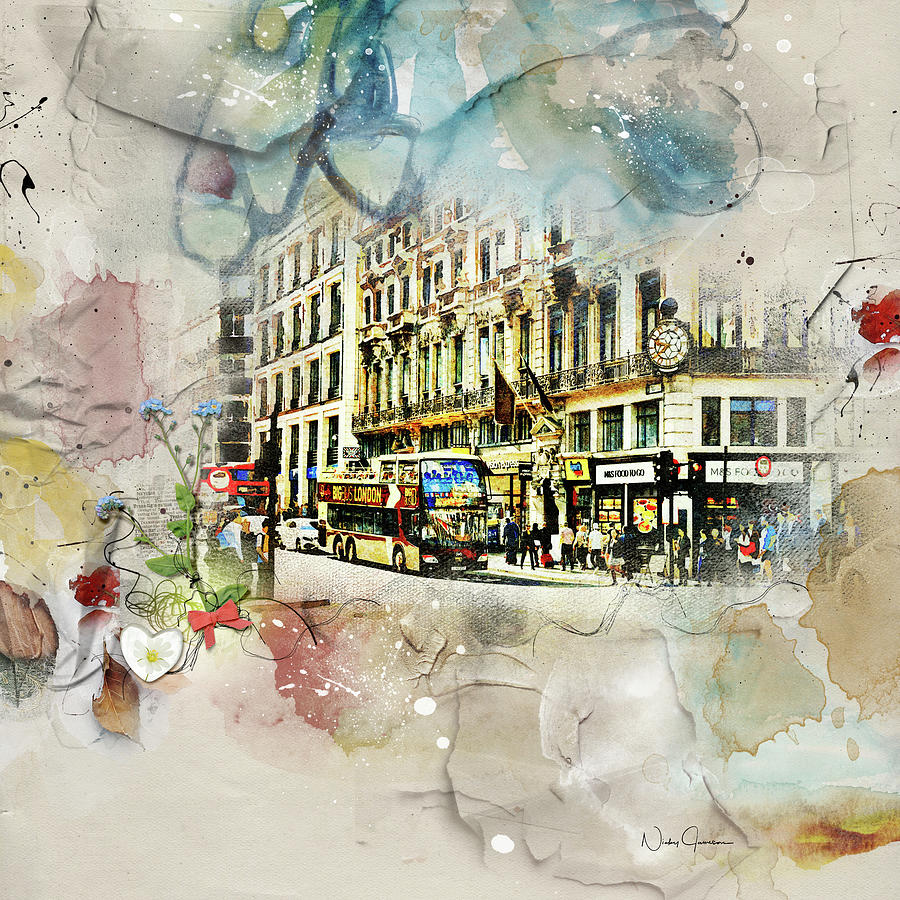 Ludgate Circus Mixed Media by Nicky Jameson