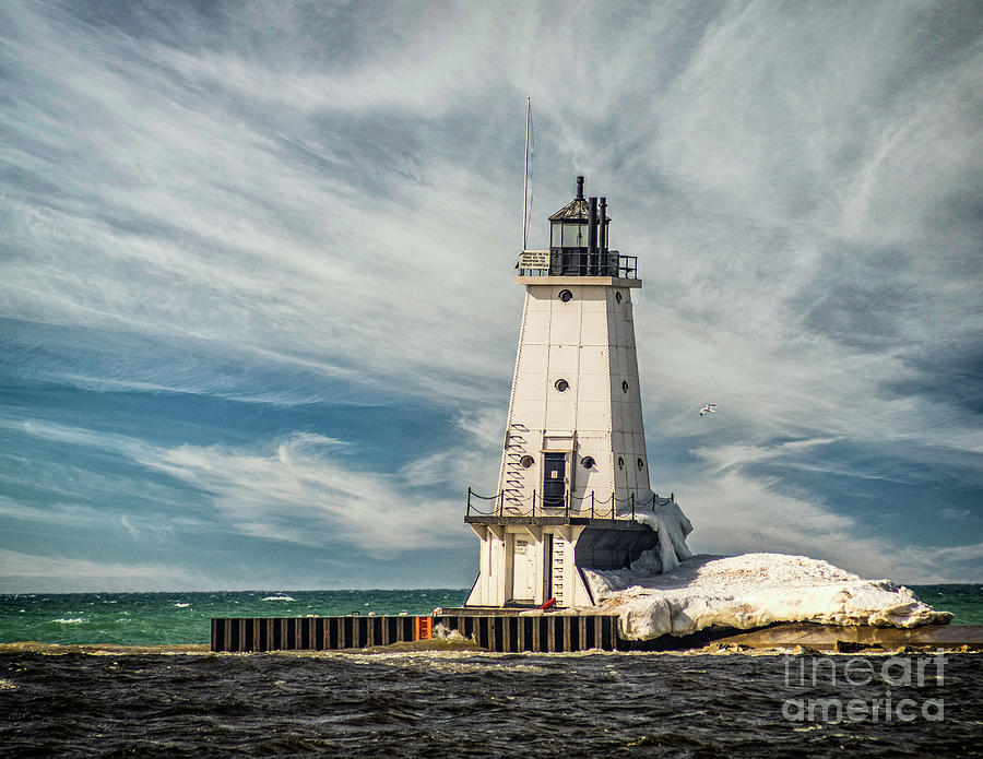 Ludington Lighthouse Lake Michigan Photograph