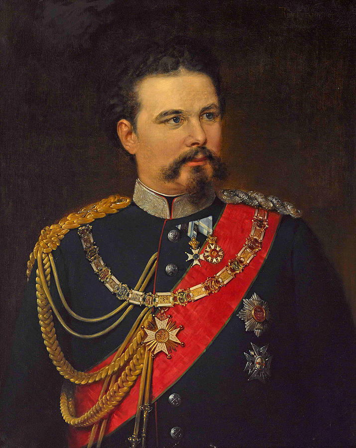 Ludwig II of Bavaria Painting by Rudolf Wimmer