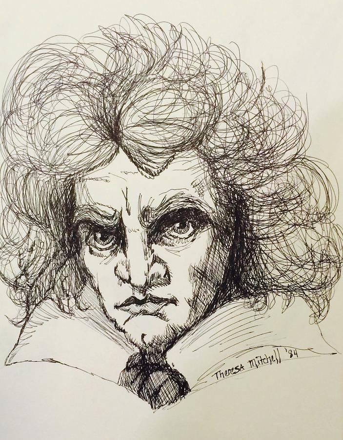 Ludwig Drawing by Theresa Mitchell - Fine Art America