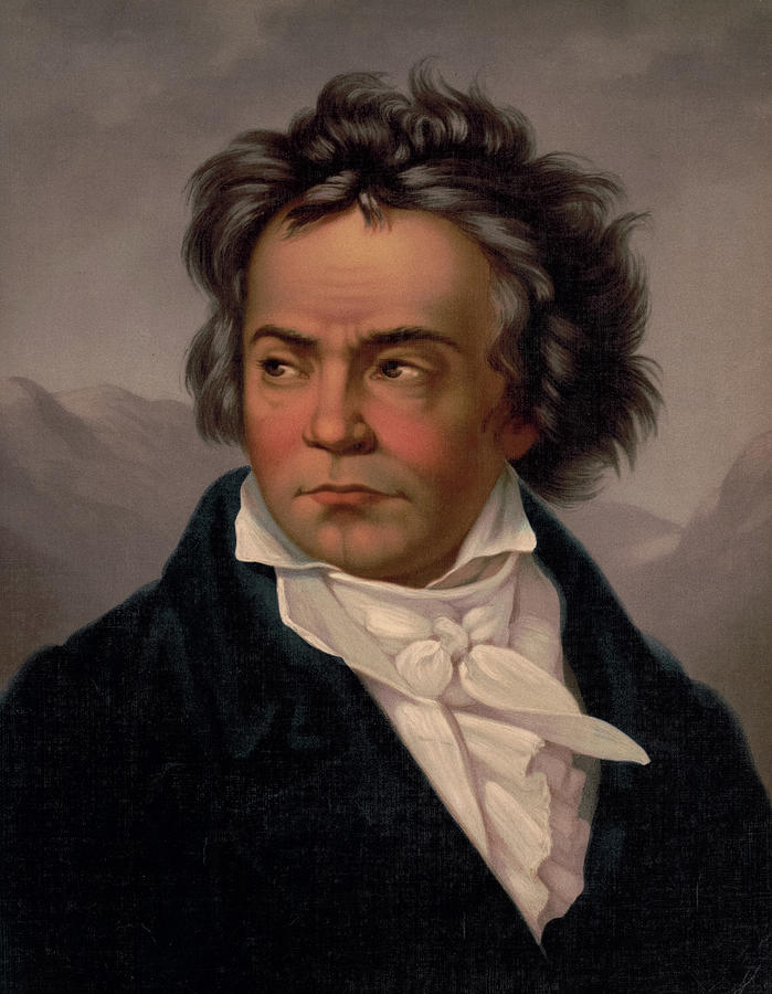 Ludwig Van Beethoven Painting by Ferdinand Schimon