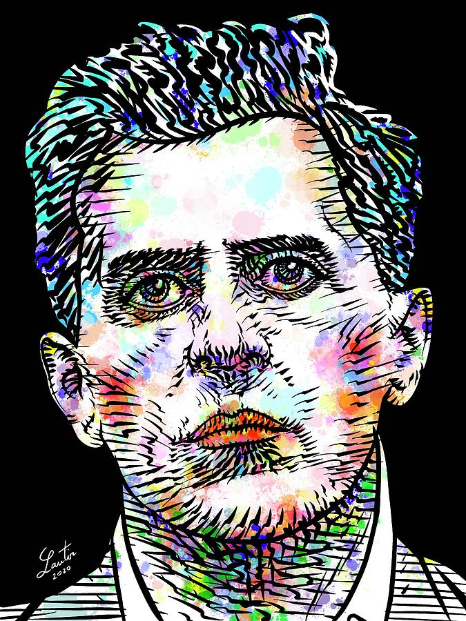 LUDWIG WITTGENSTEIN watercolor and ink portrait Drawing by Fabrizio Cassetta